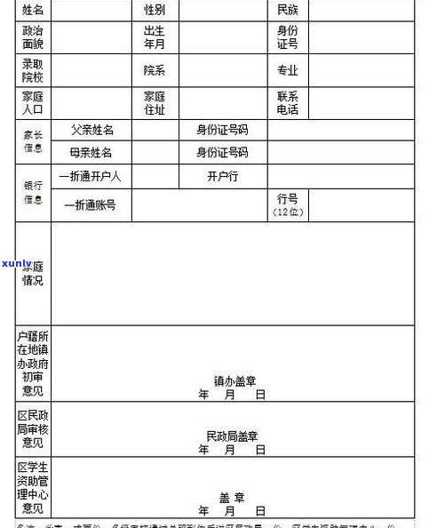 完整填写家庭经济困难学生认定申请表及个人承诺模板电子版